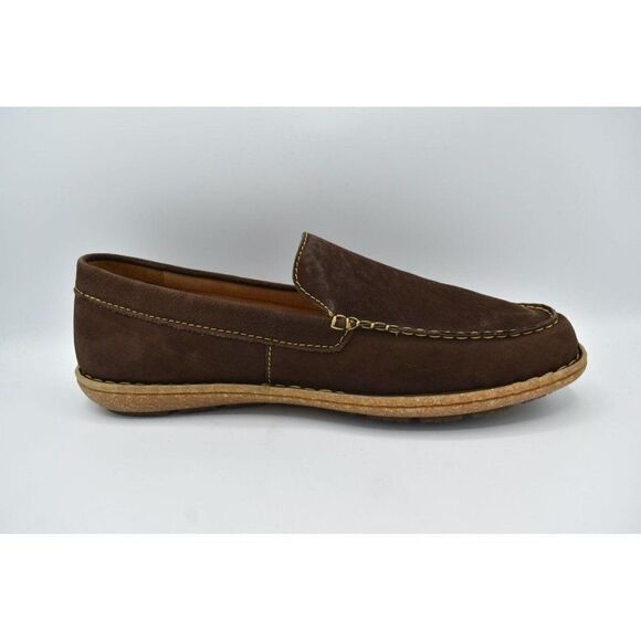 Born Mens Size 13 Naldo Brown Moc Toe Suede Loafers Shoes main image 8